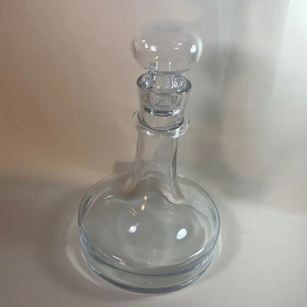 Vintage Clear Glass Serving Bar Accessories Cocktails Liquor Decanter With Top